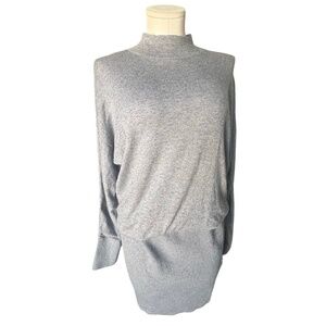 White House Black Market Sweater Mini Dress- Gray - Medium